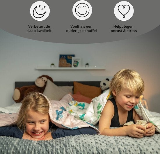 EL Life Wiegedecke Kind 3.2kg - 100 x 150cm - Wiegedecke - OEKO-TEX Baumwolle & Minky Fleece