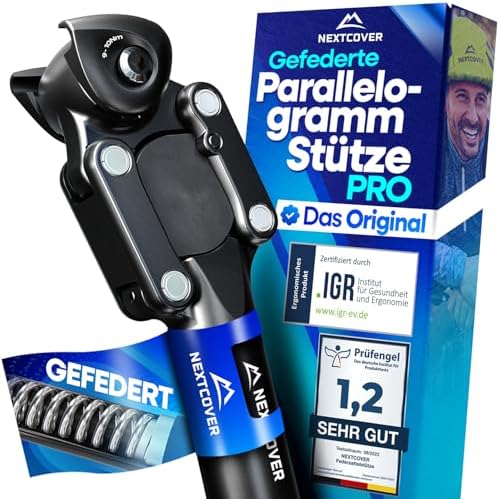 NEXTCOVER gefederte Parallelogramm-Sattelstütze – Das Original – mit Comfort-Spring-Technologie, 27,2/30,9/31,6/34,9 mm