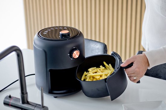 Nexxt Mini Airfryer mit 8 Garprogrammen - 2,6-Liter-Heißluftfritteuse zum Backen, Grillen, Braten - Timer und automatische Abschaltung - 1000W