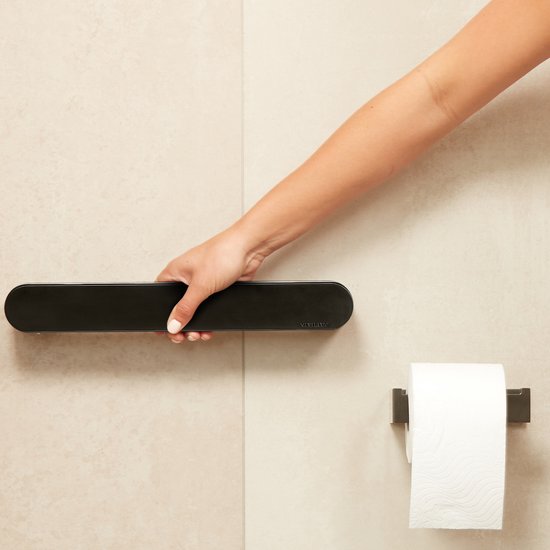 VITILITY ID Wandgriff – Charcoal Black – Toilettengriff – Schwarz 35 cm