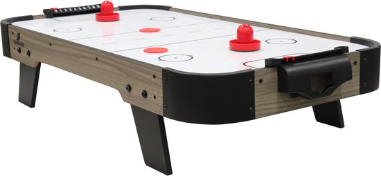 Cougar Airhockey-Tisch Mini – 3-Fuß-Airhockey-Spiel – Kompakter Airhockey-Tisch für zu Hause – Inklusive Schläger und Pucks – Eiche/Grau