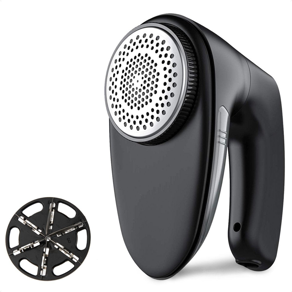 Auronic Elektrischer Fusselentferner - Kabellos - 2 Extra-Aufsätze - Schwarz