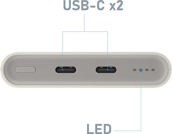 Samsung Schnellladegerät Duo Powerbank - 25W - USB-C - 10.000 mAh - Beige