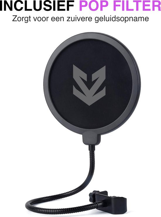 Sensic SA 10 Mikrofonarm mit Poppfilter - Mikrofonständer - Auslegerarm - Stativ - Extra lang