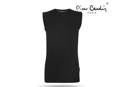 Pierre Cardin Ärmelloses T-Shirt - Schwarz - 100% Baumwolle - Größe XL - Zeitlos, bequem und perfekt für den Sommer