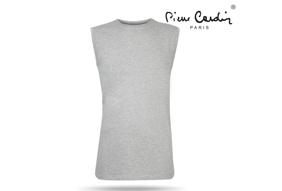 Pierre Cardin Ärmelloses T-Shirt - Grau - 100% Baumwolle - Größe XL - Bequem und modisch