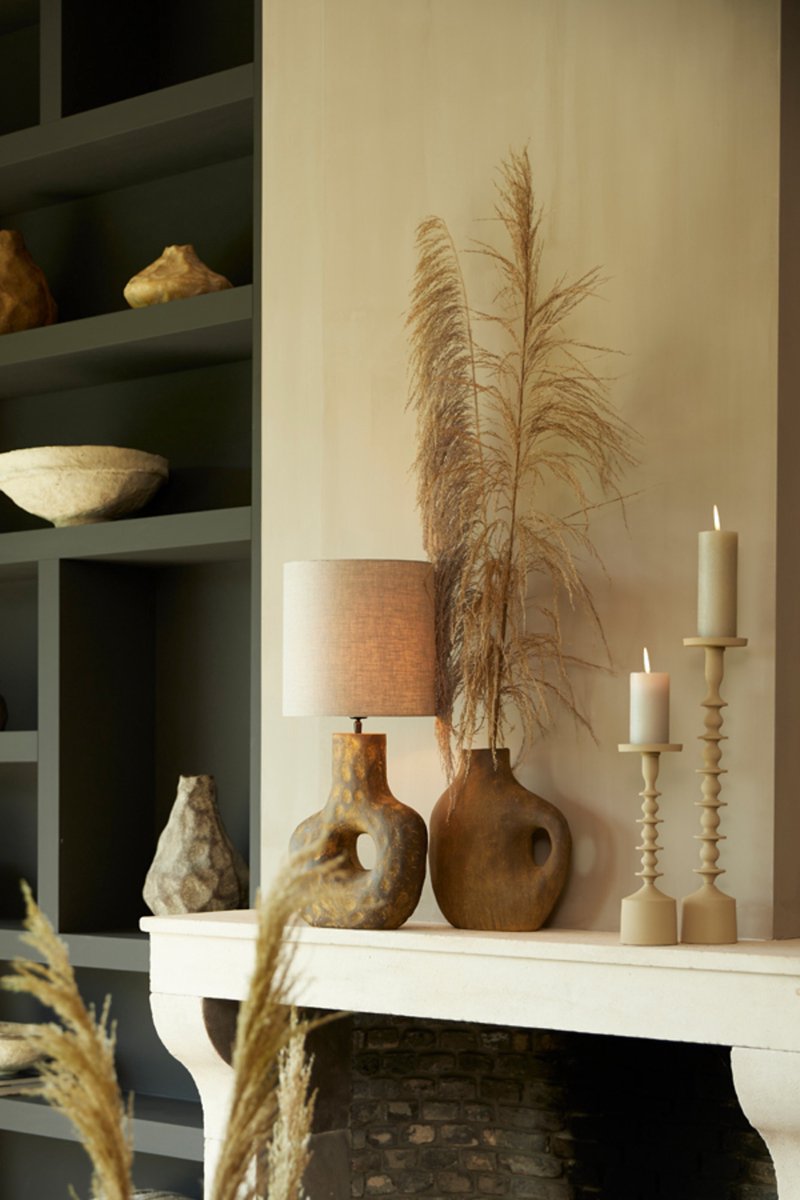 Licht & Wohnen - Lampenschirm LIVIGNO - Ø35x30cm - Braun