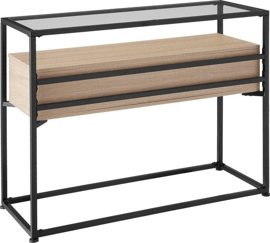 tectake - Konsolentisch Sideboard Reading - industriell - hellbraun - 101,5x41,5x80,5cm - 404691