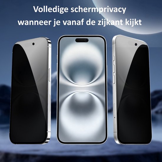 Podec 2er-Set Sichtschutz-Displayschutzfolie für iPhone 16 Pro / 17 Pro – Gehärtetes Schutzglas – Transparent und kratzfest – Displayschutz aus gehärtetem Glas