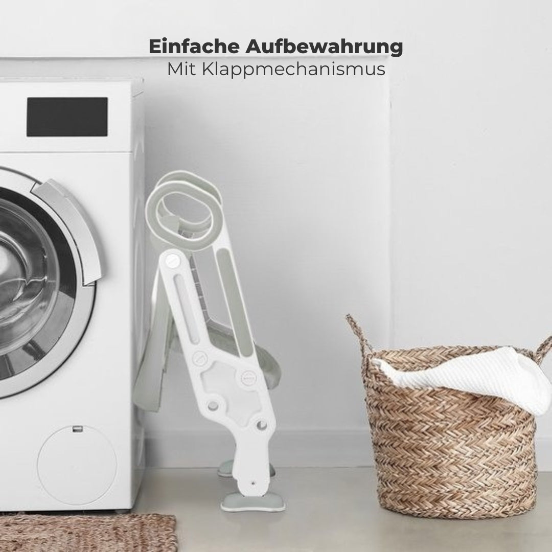 LifeGoods - Toilettensitzverkleinerer - Toilettentrainer mit Treppe - Töpfchen Kleinkind - 2 bis 7 Jahre - Grau/Weiß