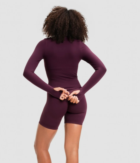 Thrivin Elevate™ Kompressionsjacke mit langen Ärmeln – Winter Plum