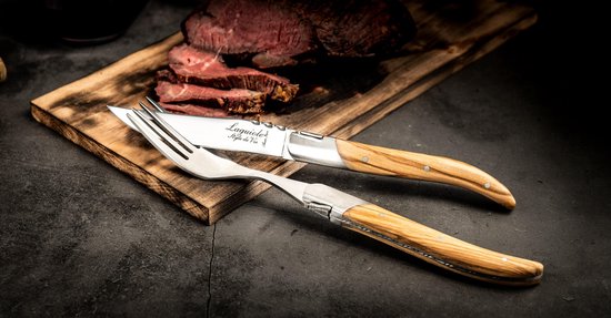 Laguiole Style de Vie Gabeln Luxury Line - 6-teilig - Olivenholz