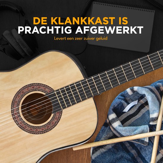 Finesse Akustikgitarre - mit Videokurs - Nylonsaiten - Klassische Gitarre - Spanische Gitarre - Kind - Erwachsene - Natur
