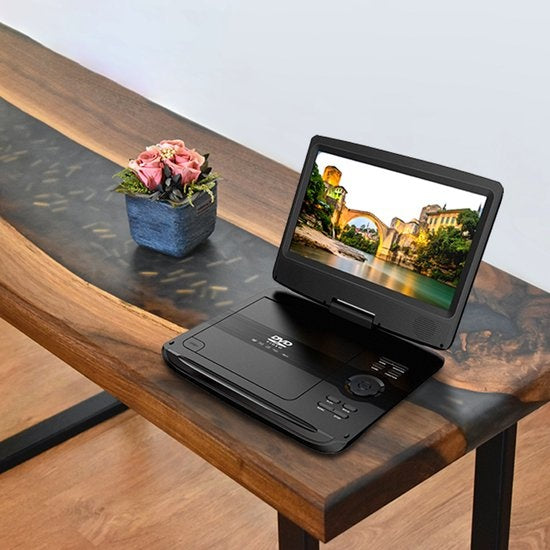 Denver - MT1097 - Tragbarer DVD-Player für das Auto - 10 Zoll - inkl. Kopfstützenhalterung - USB - Schwarz