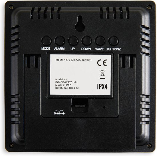 Dutch Originals Wetterstation - kabellos - Wetterstation mit Außensensor - Innen und Außen - Schwarz