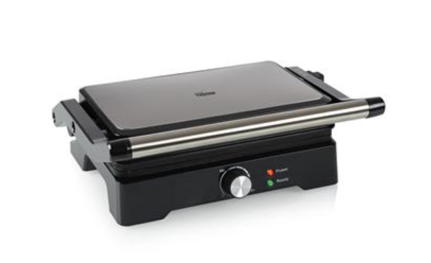 Tristar GR-7908KL Kontaktgrill – 1500 W – um 180° aufklappbar – Antihaftbeschichtung – Schwarz