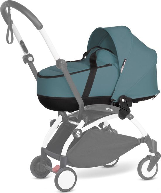 Babyzen YOYO Reisebett, Aqua – Das Reisebett verfügt über eine dicke Doppelmatratze, eine belüftete Liegefläche und ein Sonnendach – Erfordert einen YOYO2-Rahmen (separat erhältlich)