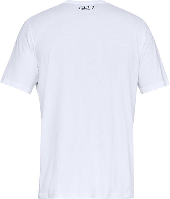 Under Armour UA M SPORTSTYLE LC SS-WHT Herren-Sportshirt – Weiß – Schwarz