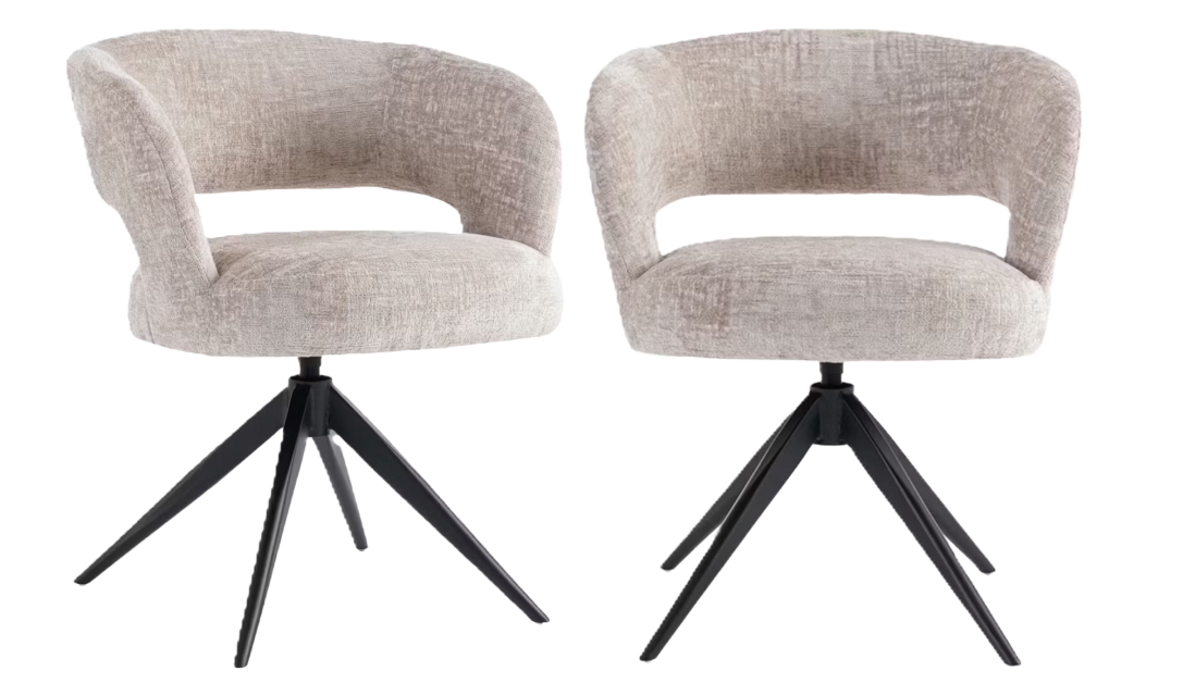 Criks Design Coco Esszimmerstuhl - beige - 62x61x77 cm - 2 Stück