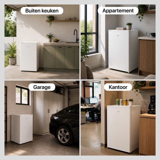 Joula Tischgefriertruhe – freistehend, Mini/klein – 60 Liter – 3 Gefrierschubladen – Weiß