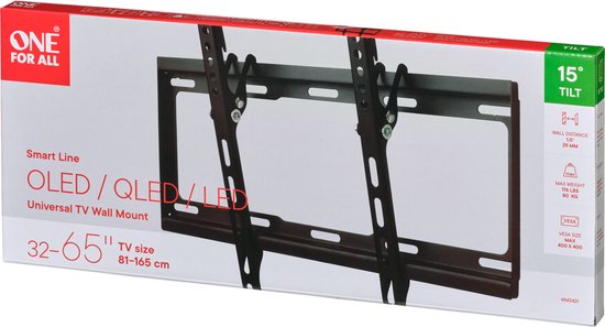 Universelle TV-Wandhalterung – neigbar WM2421 – 32 bis 65 Zoll – nur 25 mm Abstand zur Wand – max. 80 kg – VESA 400x400