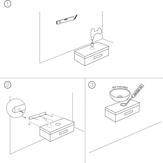 Differnz Waschbeckenablage 40x25x10cm rechteckig mit Handtuchhalter Eiche braun