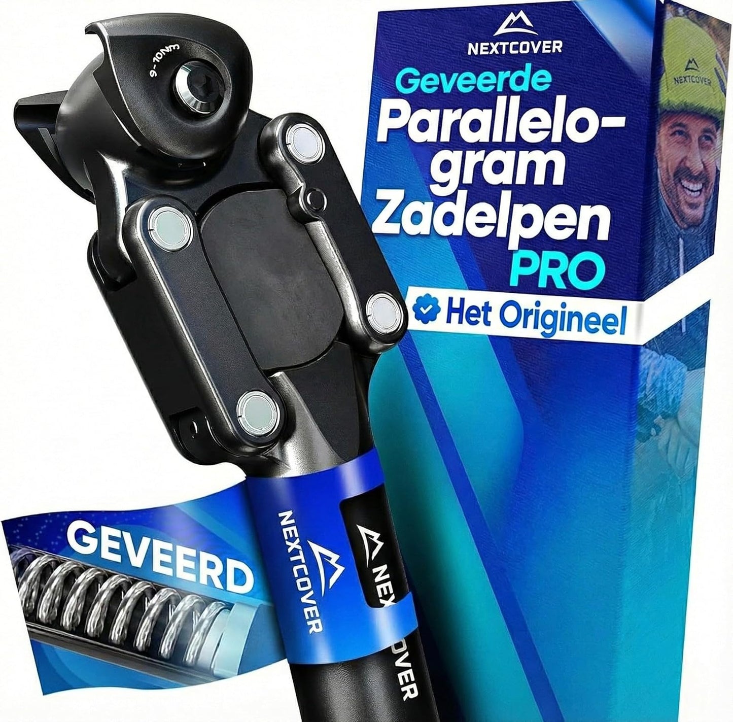 Nextcover Federnde Sattelstütze – Comfort-Spring – Einstellbare Federspannung – Für E-Bikes und Fahrräder