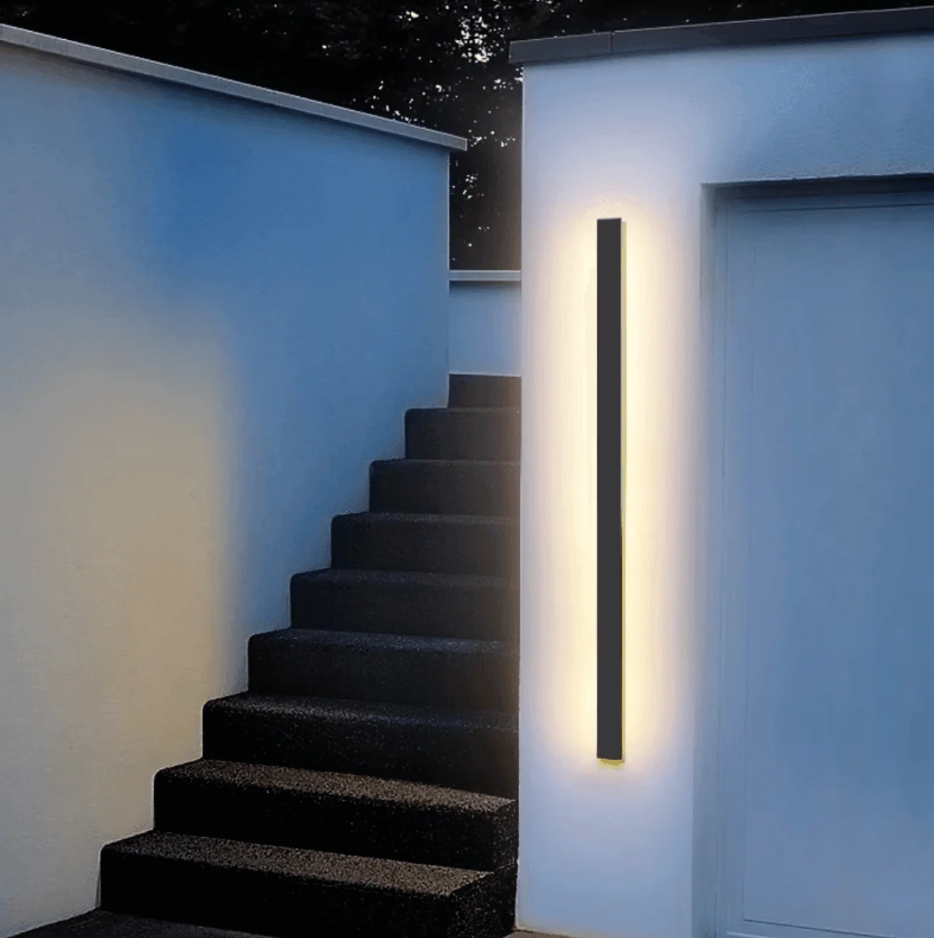moderne led-außenlampe - 90 cm - schwarz
