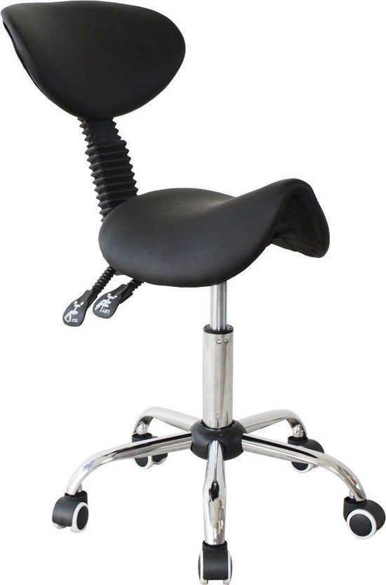 VDD-Sattelhocker - Ergonomisch kippbare Rückenlehne - Höhenverstellbar - 38x36x96cm