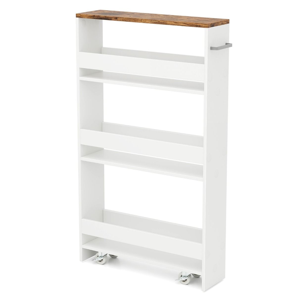 Coast Kräuterregal mobil - 4-lagig - Schmal - 48 x 13 x 81 cm - Weiß