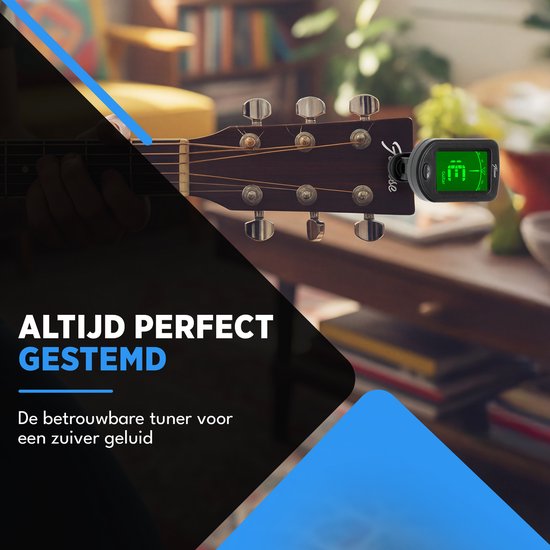 Finesse Tuner Gitarre, Bassgitarre, Violine, Ukulele - Chromatische Stimmung - Stimmgerät