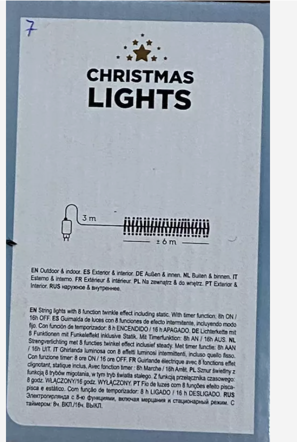 Lumineo - LED-Cluster-Weihnachtsbeleuchtung - 8 Lichtebenen & Twinkle - 6 Meter (456 LEDs) - Kunststoff - Warmweiß