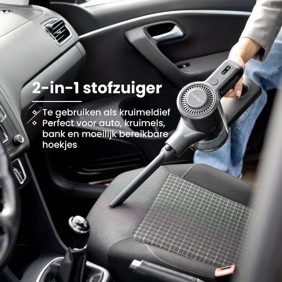 Nexxt Cordless Stick Vacuum Cleaner mit Cyclone Technology - Leichter Staubsauger mit beutelloser Staubabsaugung - HEPA 13 Filter - Komplettset - Schwarz
