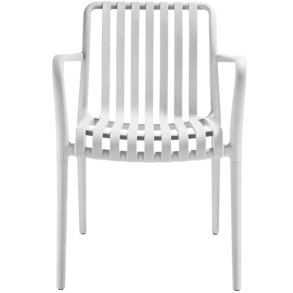 Tectake Gartenstühle Alcudia, 2er-Set – wetterfest – stapelbar – Kunststoff