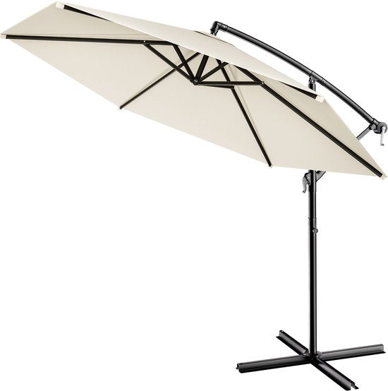 Kingsleeve Schwebeschirm – Ø 330 cm, UV-Schutz 80+, Pendel – Creme