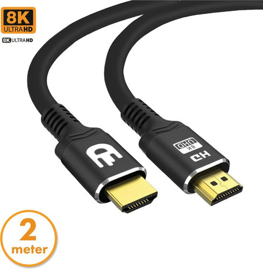 Drivv. Premium HDMI Kabel 2.1 - Ultra HD 8K - HDMI auf HDMI - Geeignet für Xbox Serie X & PS5 - 2 Meter - Schwarz