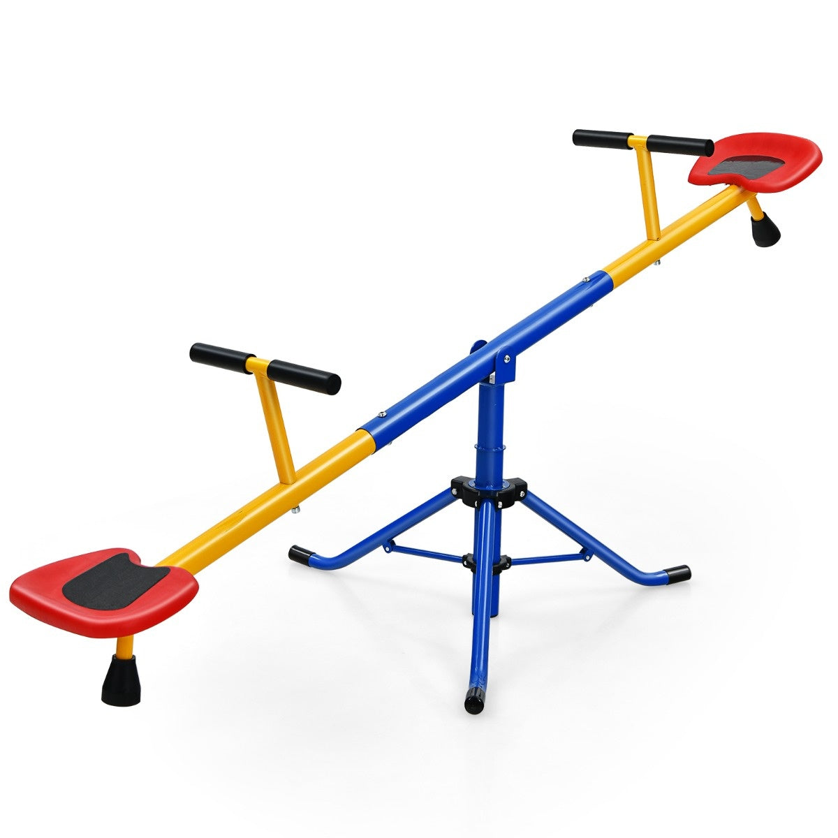 Coast 2 Sitzer Schaukelwippe Kinderwippe Metallkarussell Wippe schwenkbar Wippe 182 x 29 x 86 cm bunt