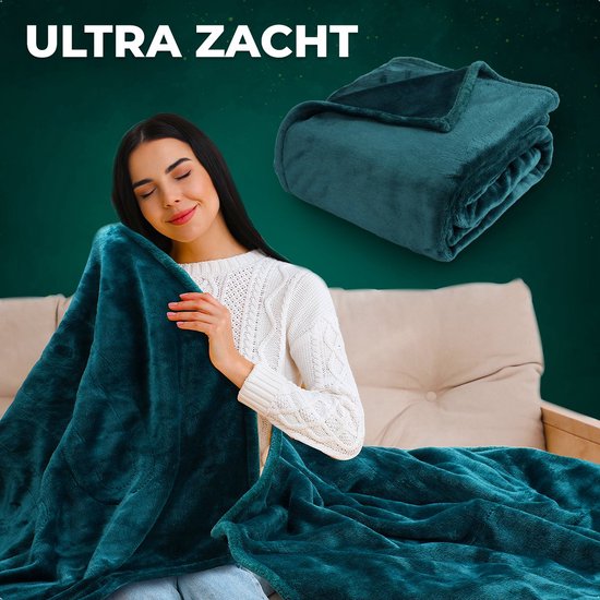 KRAFT - Elektrische Heizdecke - waschbar - mit Timer - 180 x 130 cm - Sacramento Grün