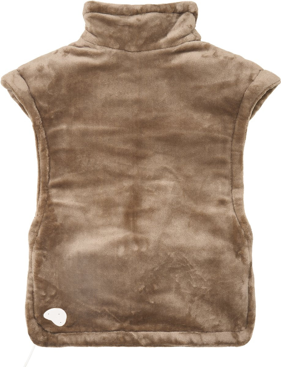 Auronic Elektrische Heizweste – Taupe – 60 x 85 cm – Beschwert, 9 Heizstufen, freihändig tragbar