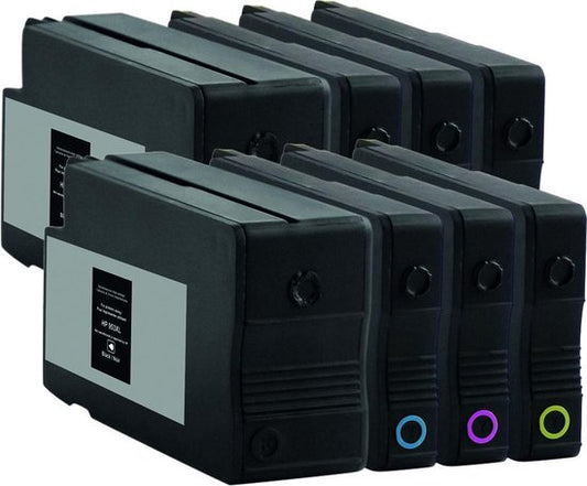 953 XL | 8er Pack | Eigenmarke | Patronen für HP | Kostenloser 128 GB USB-Stick