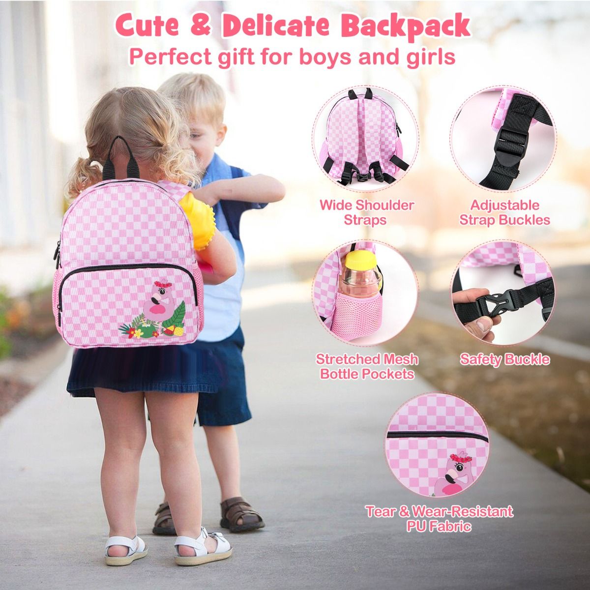 Coast Kinderkoffer- und Rucksack-Set – 4-in-1-Design – Sitzfunktion – Rosa