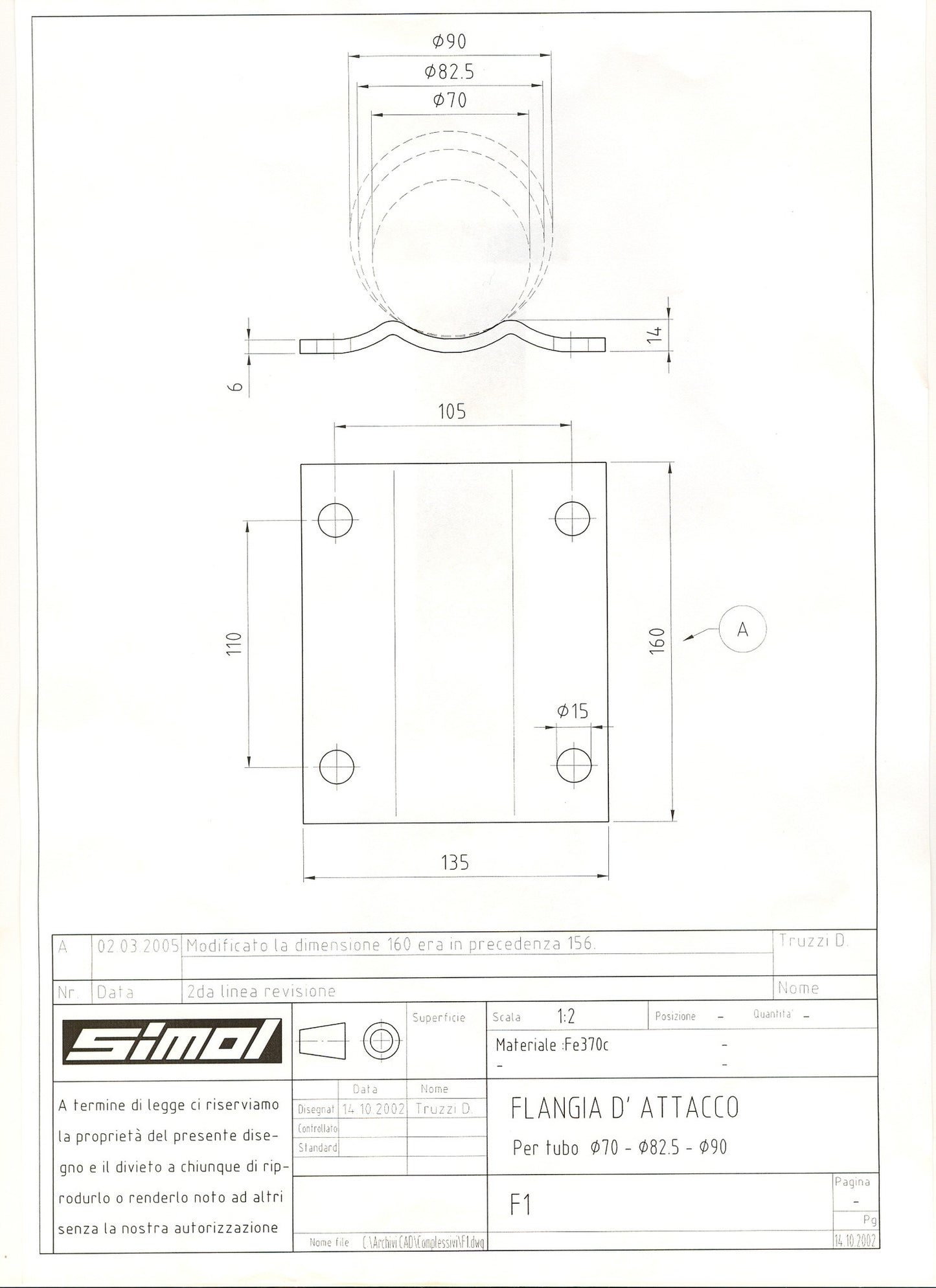 Montageplatte für Bugrad