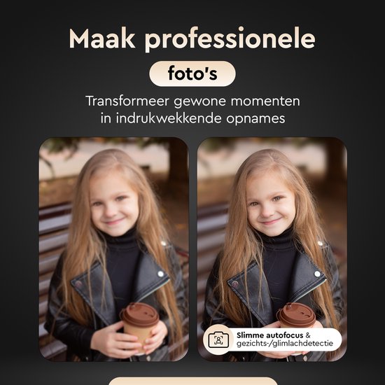 K&L Digitalkamera 4K - 64MP - Kamera - Kompaktkamera - Vlog Kamera - Für Kinder - Inklusive 64GB - NL Software