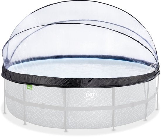 EXIT Schwimmbadüberdachung ECO ø488 cm – Schwimmbadkuppel – Universell einsetzbar – Schwimmbadzubehör – Wetterfest