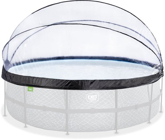 EXIT Schwimmbadüberdachung ECO ø488 cm – Schwimmbadkuppel – Universell einsetzbar – Schwimmbadzubehör – Wetterfest