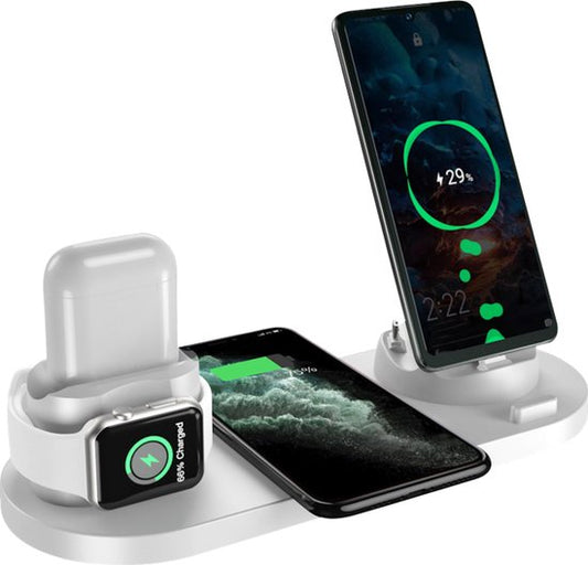Nuvance - 6 in 1 Wireless Charger - Geeignet für alle Qi-Geräte - Wireless Charger - Wireless Chargers
