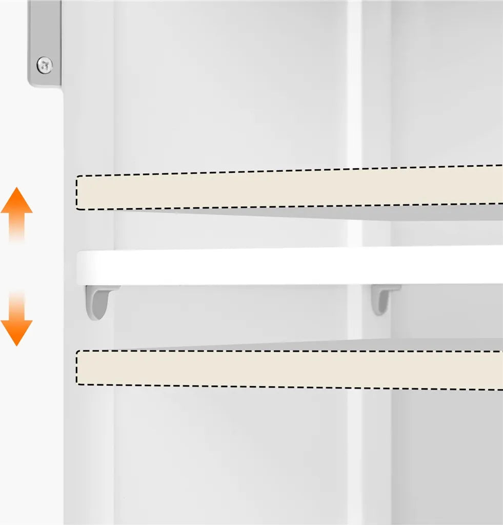 Yaheetech Badezimmerschrank 75 x 30 x 80 cm – Weiß – Aufbewahrungsschrank mit Schublade, Tür und verstellbaren Einlegeböden