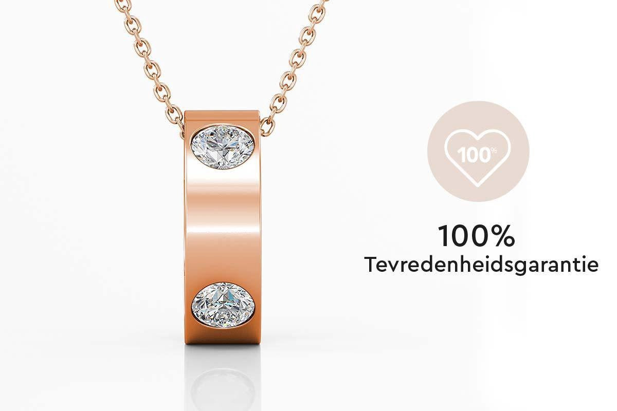 Yolora Damen-Halskette mit Anhänger - Kalpa Camaka Kristalle - rosÃ©farben - 18K Rose Gold plattiert - Damen-Halskette Rose Gold - Schmuck - Luxuriöse Geschenkbox - Geschenkbox - Exklusive Geschenkbox - Schöne Geschenkverpackung