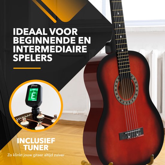 Finesse Akustikgitarre - Starter Set - Nylonsaiten - Klassische Gitarre - Gitarre Kinder & Erwachsene