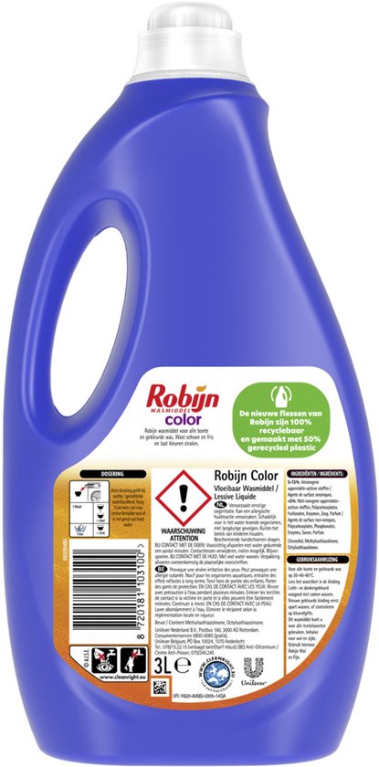 Robijn – Flüssigwaschmittel – Color – 60 Waschgänge